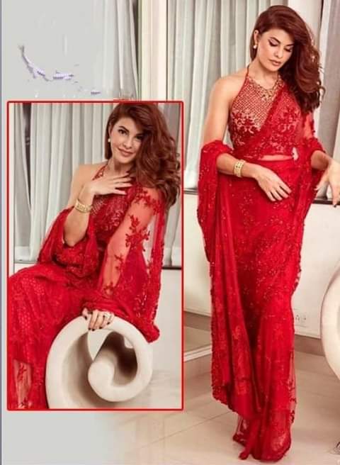 Jacqueline Red Saree